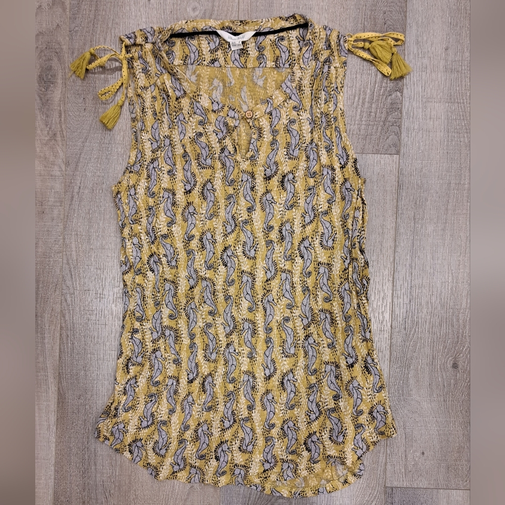 WHITE STUFF Sleevless Seahorse Shirt